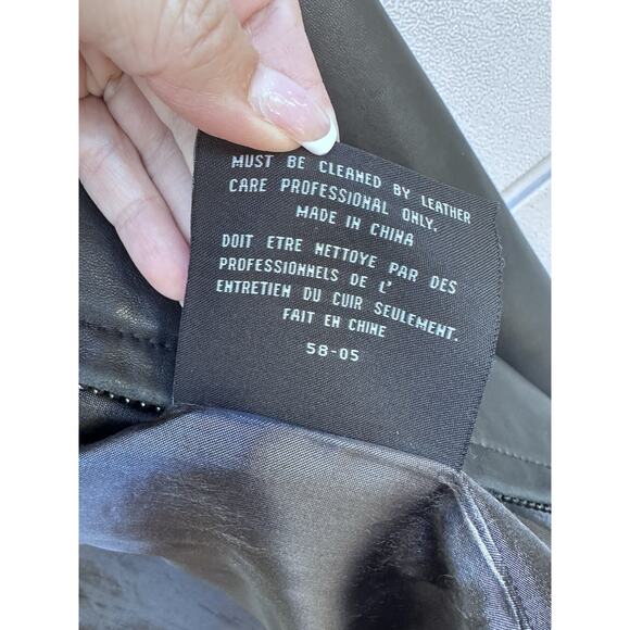 Marc New York Men's Black Zip Leather Jacket size L Moto Classic - Picture 7 of 10